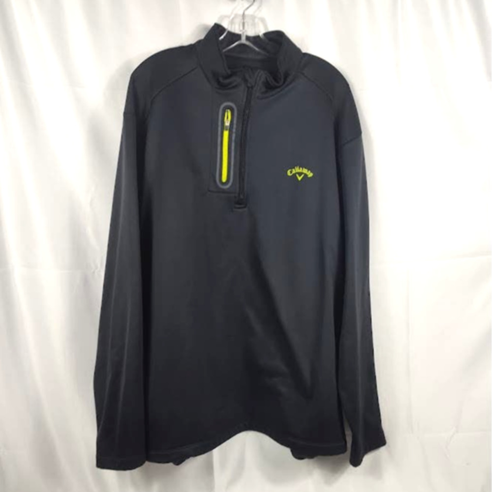 CALLAWAY XXL 2XL 1/4 Zip Pullover Golf Black